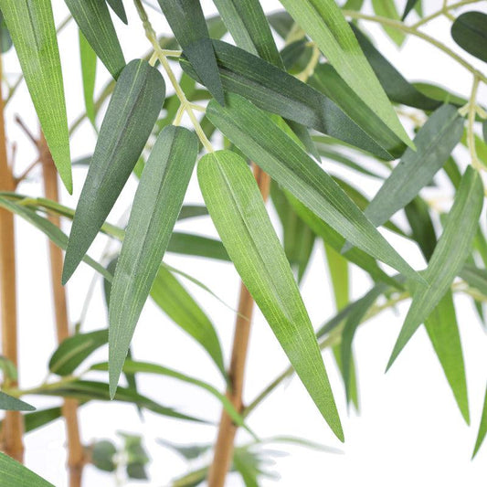 Artificial Realistic Bamboo Plant With Black Plastic Pot - 5 Feet