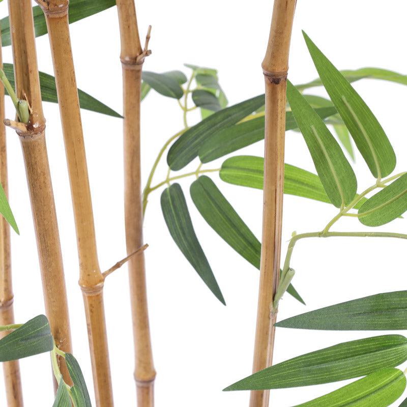 Artificial Realistic Bamboo Plant With Black Plastic Pot - 5 Feet