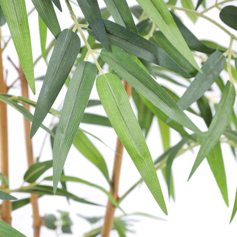Artificial Realistic Bamboo Plant With Black Plastic Pot - 5 Feet